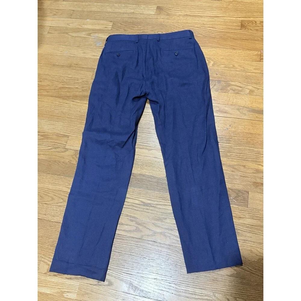Lauren Ralph Lauren Men Linen Dress Pants Size 31 W By 30 L Blue Color